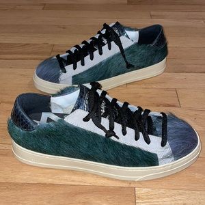 P448 John blue leather calf hair sneaker size 41